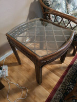 Rattan Sofa, Love Seat, Coffee Table & End Table