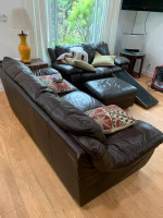 Brown Leather Sofa