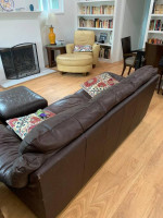 Brown Leather Sofa