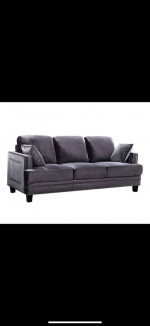 Grey Velvet Sofa