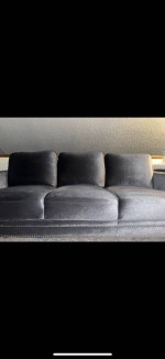 Grey Velvet Sofa