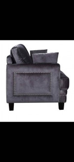 Grey Velvet Sofa