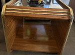Wood sofa table and end tables