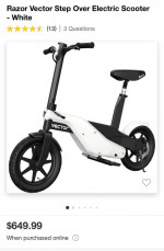 Used - Like New Razor Vector Scooter