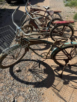 5 antique bicycles