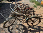 5 antique bicycles
