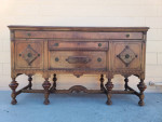 Vintage modern regency wood console Media entryway buffet sofa sideboa