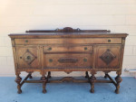 Vintage modern regency wood console Media entryway buffet sofa sideboa