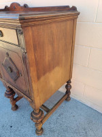 Vintage modern regency wood console Media entryway buffet sofa sideboa