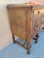 Vintage modern regency wood console Media entryway buffet sofa sideboa