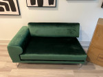 111”  Emerald Green Velvet Sofa