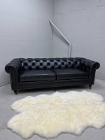 Top Grain Leather Chesterfield Sofa (Delivery Available)