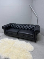 Top Grain Leather Chesterfield Sofa (Delivery Available)