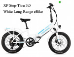 Ebike - Folding Lectric XP Step-Thru 3.0 White Long-Range FREE EXTRA'S