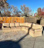 ๐ FREE DELIVERY ! Gorgeous Century N.C. Beige Down Feather Sectional Sofa