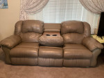 Leather Reclining Sofa