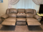 Leather Reclining Sofa