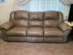 Leather Reclining Sofa