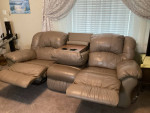 Leather Reclining Sofa