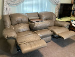 Leather Reclining Sofa