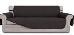 Chocolate Brown Color Sofa Cover: Fit seat width 66 in