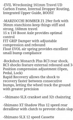 2018 EVIL Wreckoning Carbon 29er Mountain Bike