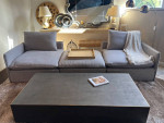 CB2 Lumin Linen Grey Modular Sofa