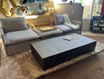 CB2 Lumin Linen Grey Modular Sofa