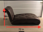 Faux Leather Chaise Lounge/Longue/Reclining Sofa Chair
