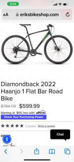Like New Diamondback 700c Aluminum Disc Brakes 9 Speed Bike+$188 Xtras