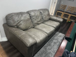 Leather love seat & sofa