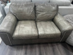 Leather love seat & sofa