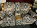 Sofa Couch Fabric with Middle Console