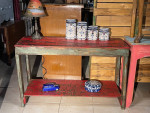 Rustic Red & Green Large Sofa-Entryway-Hallway Table