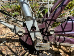 WOMAN'S DARK METALLIC PURPLE VINTAGE ROSS THREE SPEED BICYCLE CHROME