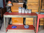 Rustic Red & Green Large Sofa-Entryway-Hallway Table