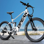 White Ebike Foldable Electric Bike Adults 750W Motor, 12AH Removable 4