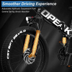Red Ebike Foldable Electric Bike 750W Motor, 12AH Removable 48V Batter