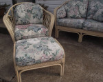 BenchCraft sunroom patio furniture set Bamboo sofa chair ottoman table