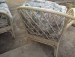 BenchCraft sunroom patio furniture set Bamboo sofa chair ottoman table