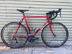 1985 vintage Trek 400 ultegra 2x11 scarlet steel road bike 22.5”