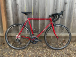 1985 vintage Trek 400 ultegra 2x11 scarlet steel road bike 22.5”
