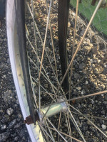 Old Schwinn Beach Cruiser with Flat Forks!