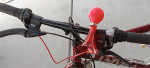 Marble red Tange chromoly steel framed commuter bicycle