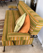 Mid century iron framed couch sofa