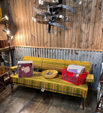 Mid Century Iron frame Couch Sofa