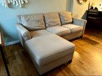 ๐ FREE DELIVERY ! Beautiful Beige Pottery Barn Sectional Sofa w/ Chaise