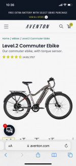 Aventon level 2 commuter E-bike