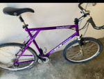 Tall purple gt mountain bike Xtr parts