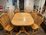 Solid maple butcher block style table